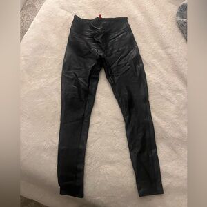 Spanx Black Faux Leather Leggings